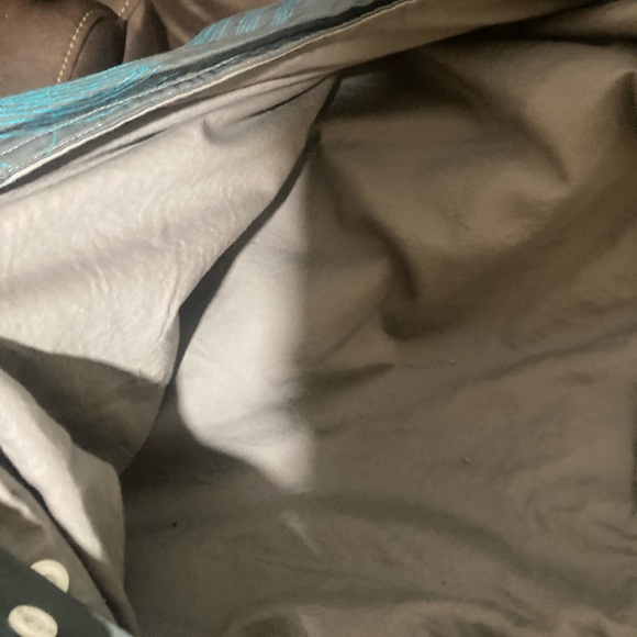 Gold and blue feathers gray belly dimensions only 96 by 88 aprox - Picture 4 of 4